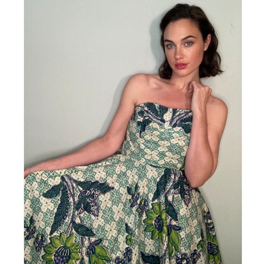 Pauline Lake Royal Hawaiian Hotel Vintage 1950s 1960s Strapless Dress  Sz XS/S